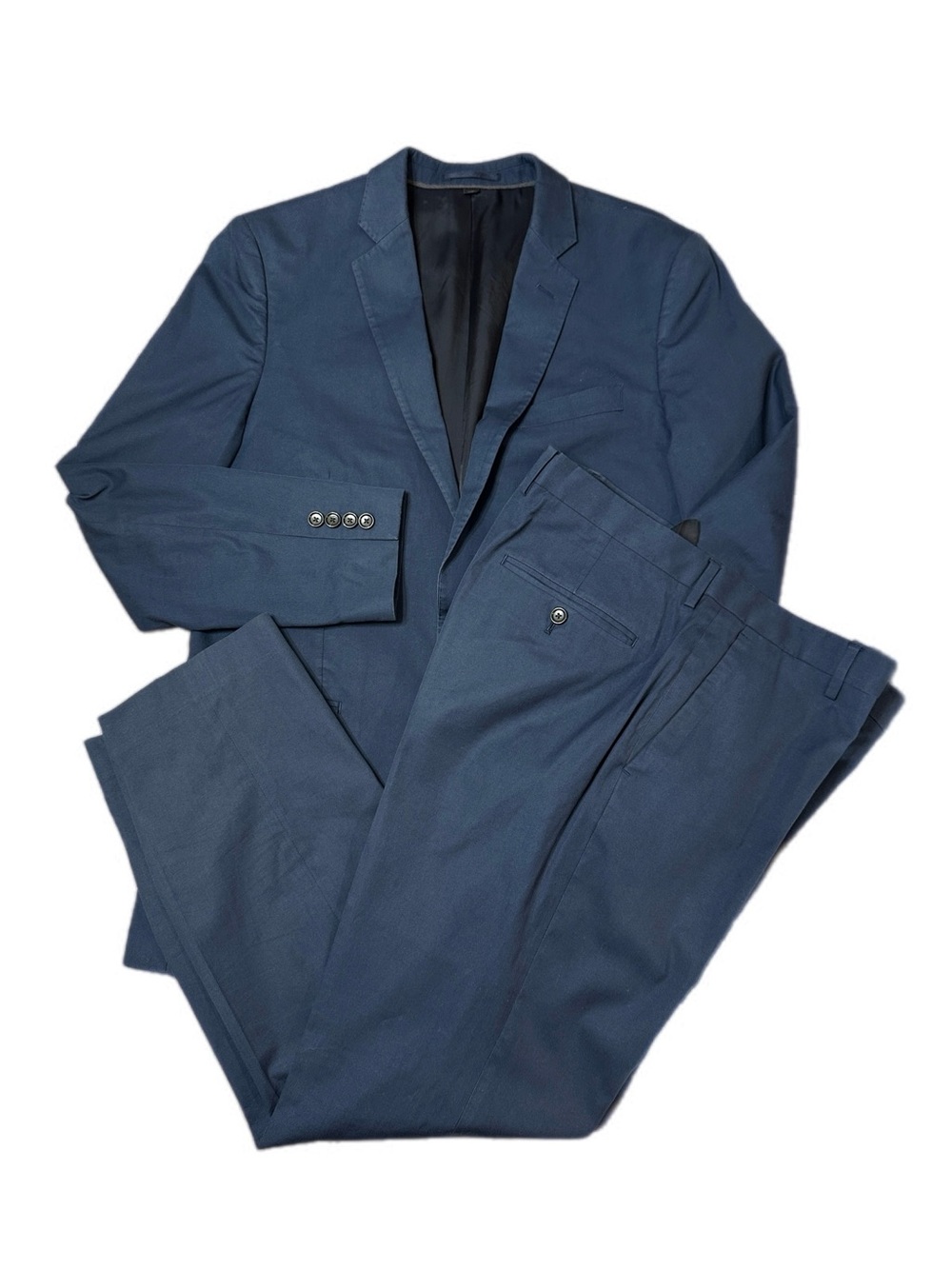 J. Crew Ludlow 100% Cotton Slim Navy 2 Piece Suit Set 38R | 34x30